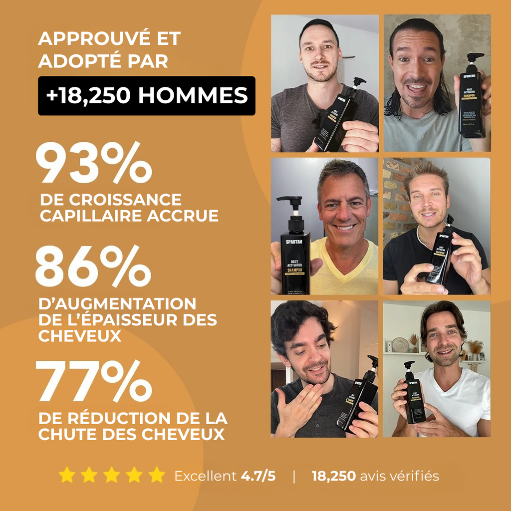 Shampoing Activateur de Racines Spartan — 3 Bouteilles
